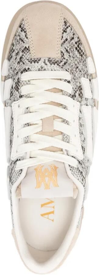AMIRI Pacific Bones sneakers met slangenpatroon Beige - Foto 4