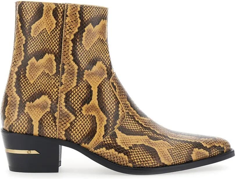 AMIRI Ryder laarzen met python-reliëf Bruin