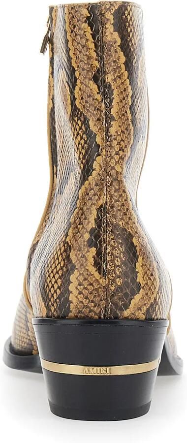 AMIRI Ryder laarzen met python-reliëf Bruin - Foto 4