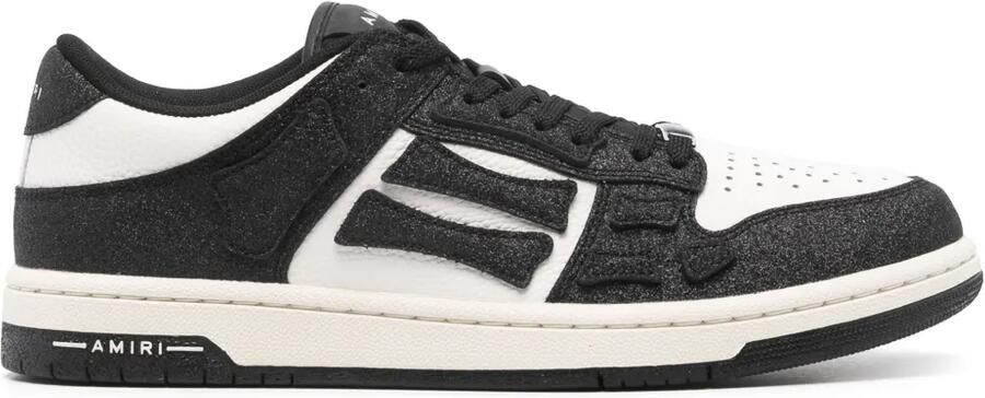 AMIRI Skel glanzende leren sneakers Zwart