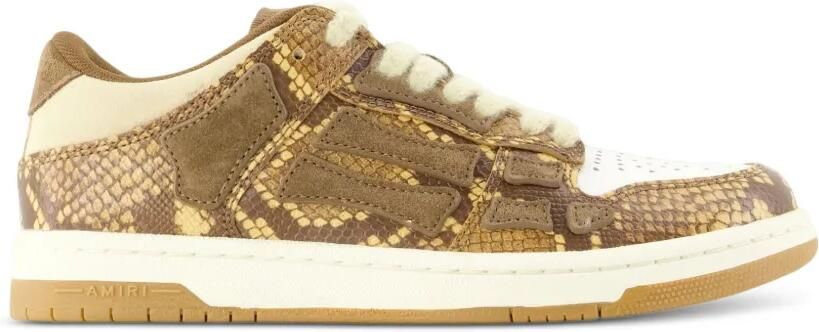 AMIRI Skel low-top sneakers met python-print Bruin