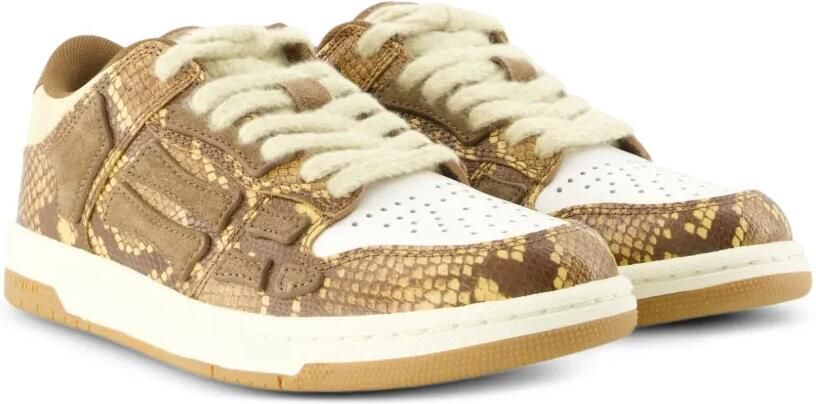 AMIRI Skel low-top sneakers met python-print Bruin - Foto 2