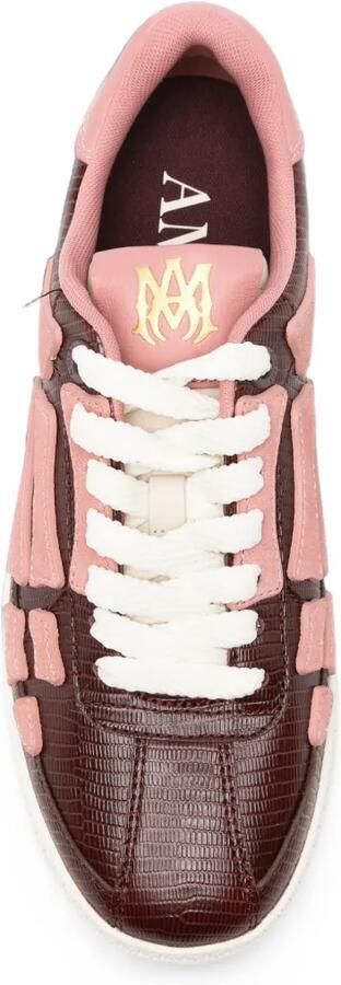 AMIRI Skeltop sneakers met hagedissen-effect Bruin