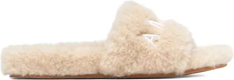 AMIRI Slippers met geborduurd logo Beige