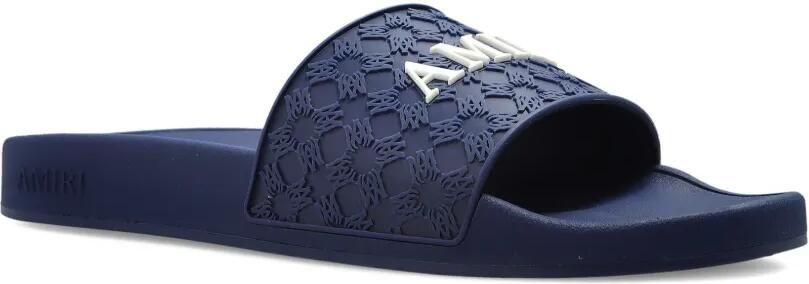 AMIRI Slippers met logodetail en patroon Blauw