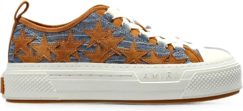 AMIRI Sneakers met ster-patchwork Bruin