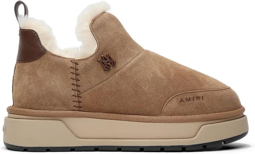 AMIRI Suède laarzen met logo Beige