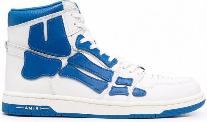 AMIRI Sneakers met colourblocking heren Stof leer rubber 40 Wit