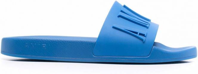 AMIRI Slippers met logo-reliëf Blauw