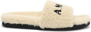 AMIRI Slippers met logoprint Beige