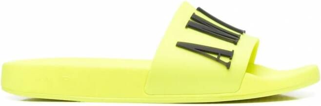 AMIRI Slippers met logo-reliëf Geel