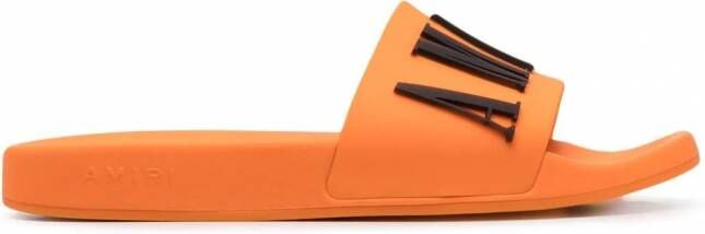 AMIRI Slippers met logo-reliëf Oranje