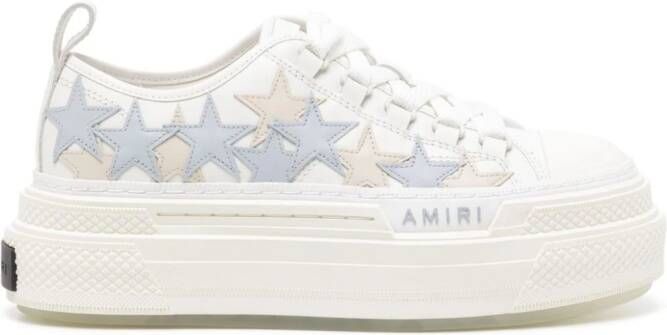 AMIRI Stars Court leren sneakers met plateauzool Wit