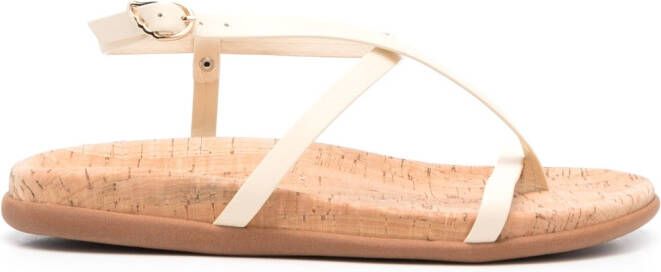 Ancient Greek Sandals Aimilia leren sandalen Beige