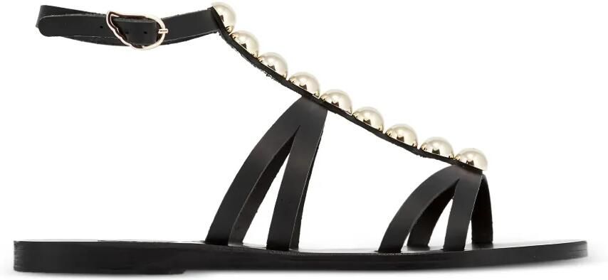 Ancient Greek Sandals Akrivi sandalen verfraaid met studs Zwart