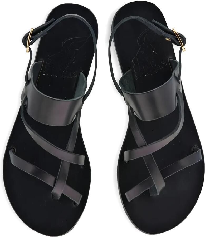 Ancient Greek Sandals Alethea platte sandalen Zwart