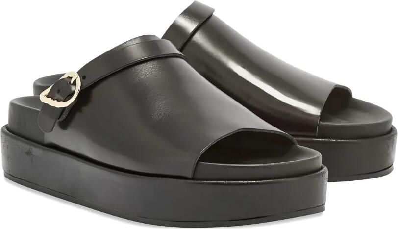 Ancient Greek Sandals Arachova sandalen met gesp Zwart