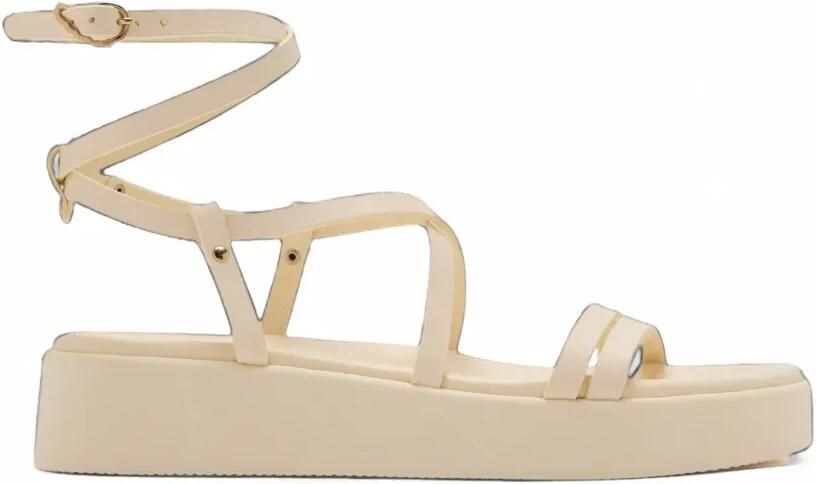 Ancient Greek Sandals Aristea sandalen met bandjes Wit