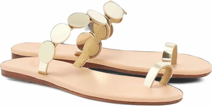 Ancient Greek Sandals Calisto coin-embellished flat sandals Goud - Foto 4