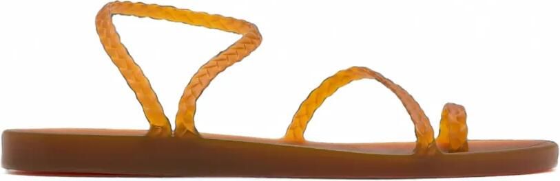 Ancient Greek Sandals Eleftheria gevlochten jelly sandalen Oranje