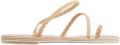 Ancient Greek Sandals Eleftheria gevlochten sandalen Beige - Beige