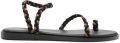 Ancient Greek Sandals Eleftheria gevlochten sandalen Zwart - Zwart