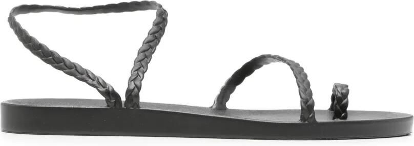 Ancient Greek Sandals Eleftheria gevlochten sandalen Zwart