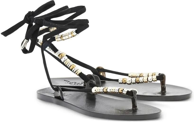 Ancient Greek Sandals Esther Beads sandalen Zwart