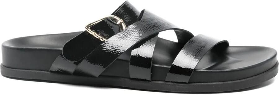 Ancient Greek Sandals Filipa sandalen met gesp Zwart