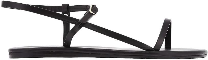 Ancient Greek Sandals Filothei sandalen met gesp Zwart