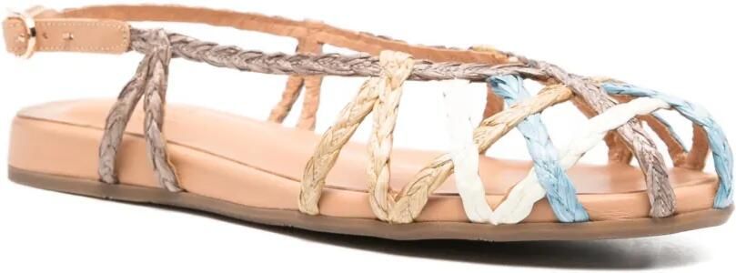 Ancient Greek Sandals Gevlochten raffia sandalen Beige - Foto 3