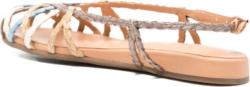 Ancient Greek Sandals Gevlochten raffia sandalen Beige - Foto 4