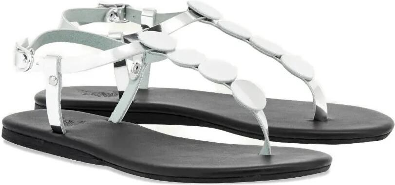 Ancient Greek Sandals Ilida sandalen met rond detail Zilver - Foto 3