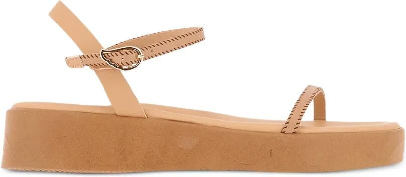 Ancient Greek Sandals Irida sandalen met plateauzool Beige
