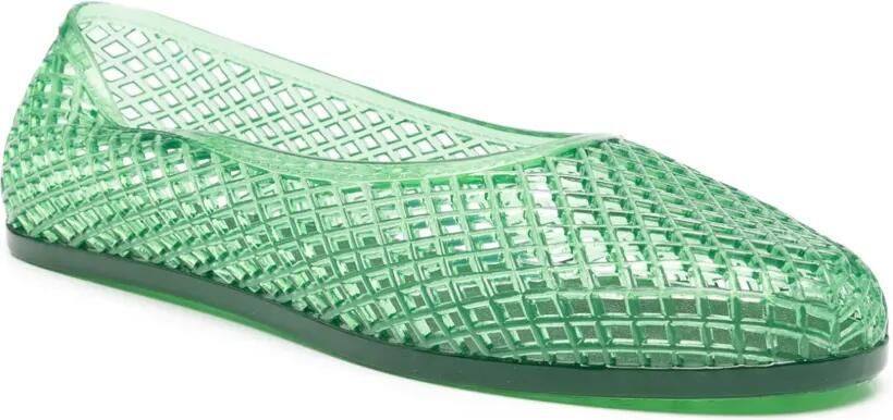 Ancient Greek Sandals Iro ballerina's met gekooid detail Groen