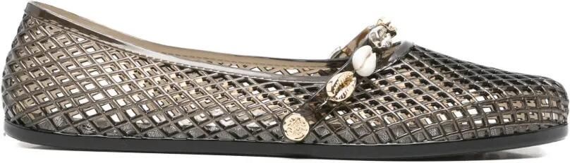 Ancient Greek Sandals Iro ballerina's met schelpen Wit