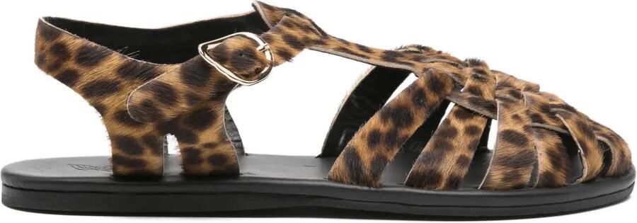 Ancient Greek Sandals Karina gekooide sandalen Bruin