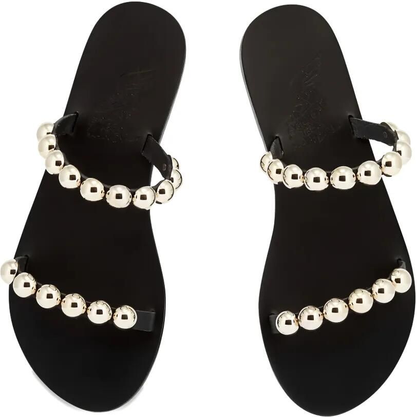 Ancient Greek Sandals Lambri leren sandalen Zwart