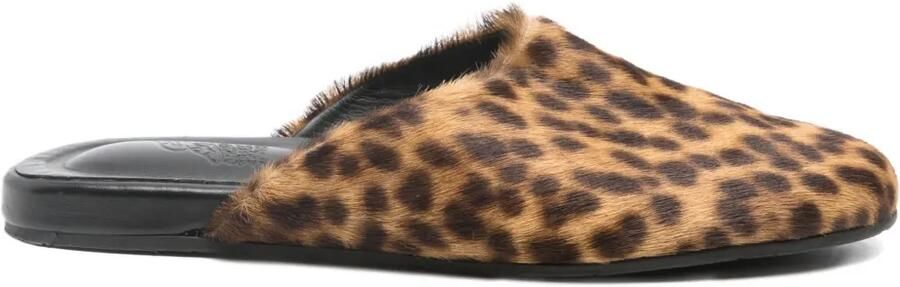 Ancient Greek Sandals Muiltjes met luipaardprint Bruin