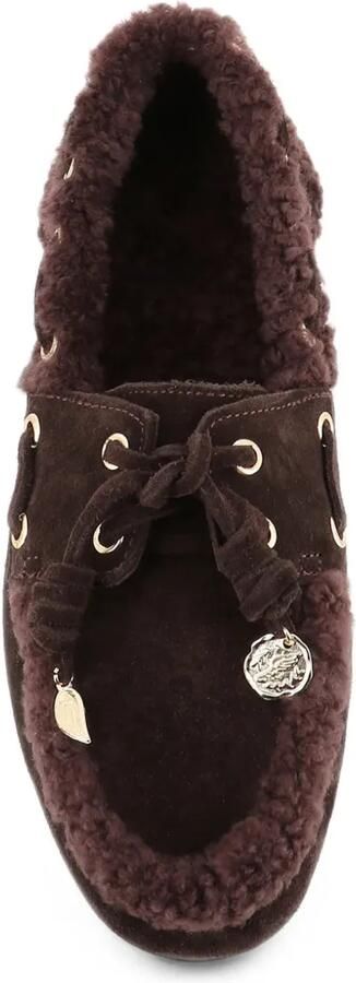 Ancient Greek Sandals Pliaria suède loafers met lammy afwerking Bruin - Foto 4