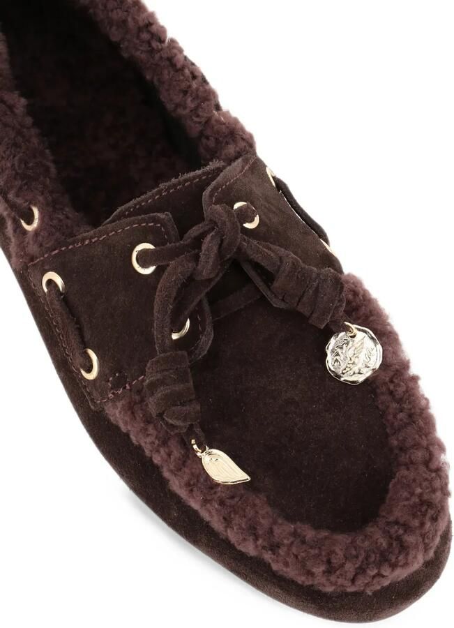 Ancient Greek Sandals Pliaria suède loafers met lammy afwerking Bruin - Foto 2