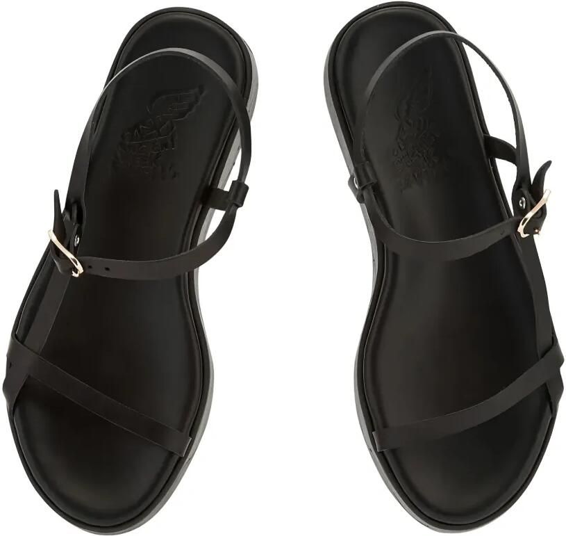 Ancient Greek Sandals Politia leren sandalen Zwart