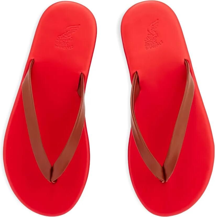 Ancient Greek Sandals Saionara leren slippers Bruin