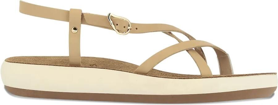 Ancient Greek Sandals Sandalen met gekruiste bandjes Beige
