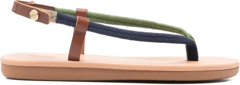 Ancient Greek Sandals Sandalen met koord Bruin