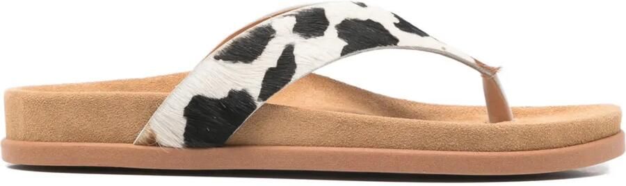Ancient Greek Sandals Sandalen verfraaid met koeien Beige