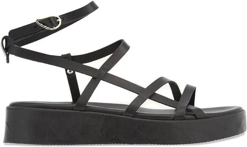 Ancient Greek Sandals Stiliani leren sandalen Zwart