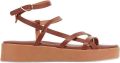 Ancient Greek Sandals Stiliani sandalen met plateauzool Bruin - Bruin