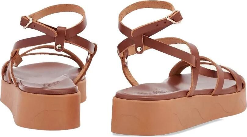 Ancient Greek Sandals Stiliani sandalen met plateauzool Bruin - Foto 4