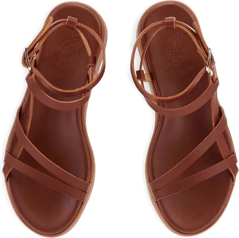 Ancient Greek Sandals Stiliani sandalen met plateauzool Bruin - Foto 2